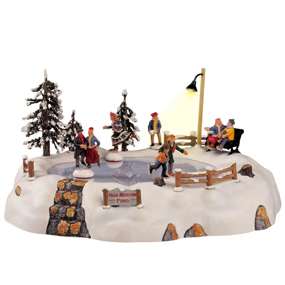 lemax-high-meadow-skating-pond-d-cor-miniature-tang-patinage image 1