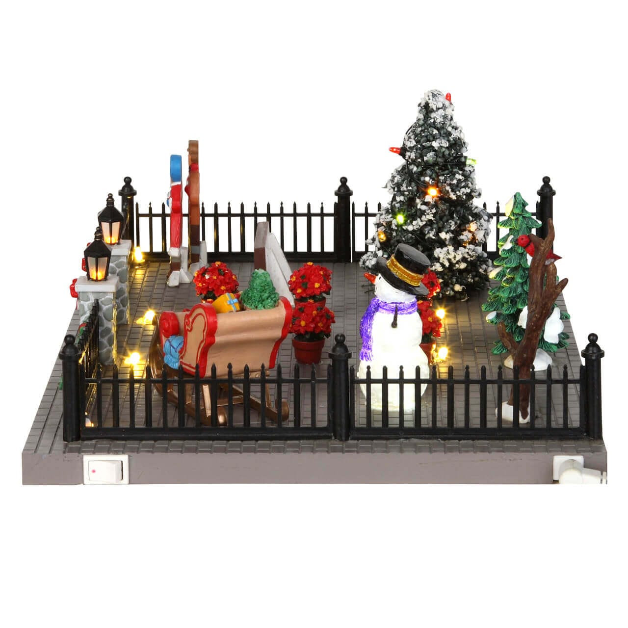lemax-decorated-victorian-front-yard-d-cor-miniature-de-jardin-victorien image 3
