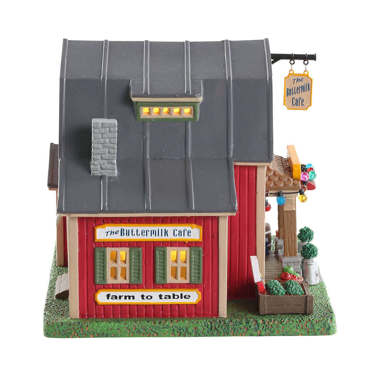 lemax-the-buttermilk-cafe-grange-caf-miniature-illumin-e-rouge image 3