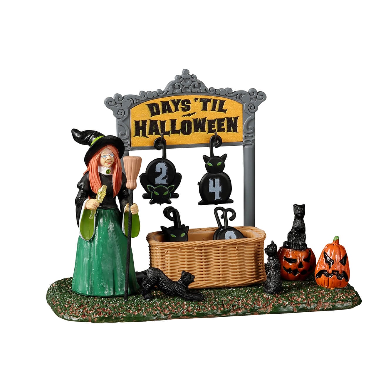 lemax-black-cat-countdown-spooky-town-figurine-halloween image 1