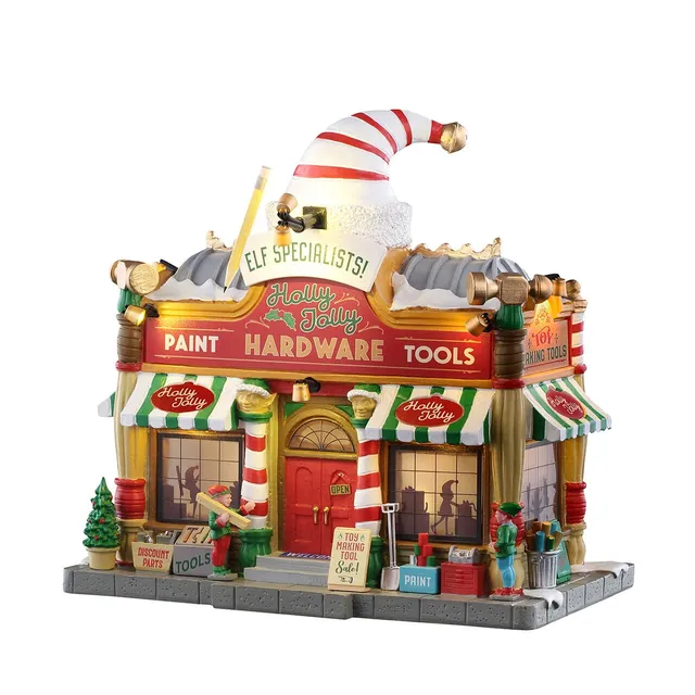 lemax-holly-jolly-hardware-boutique-miniature-santa-s-wonderland image 1