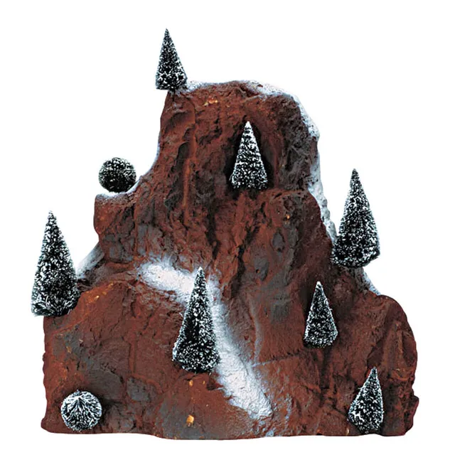 lemax-medium-village-mountain-backdrop-fond-de-village-miniature-avec-9-sapins image 1