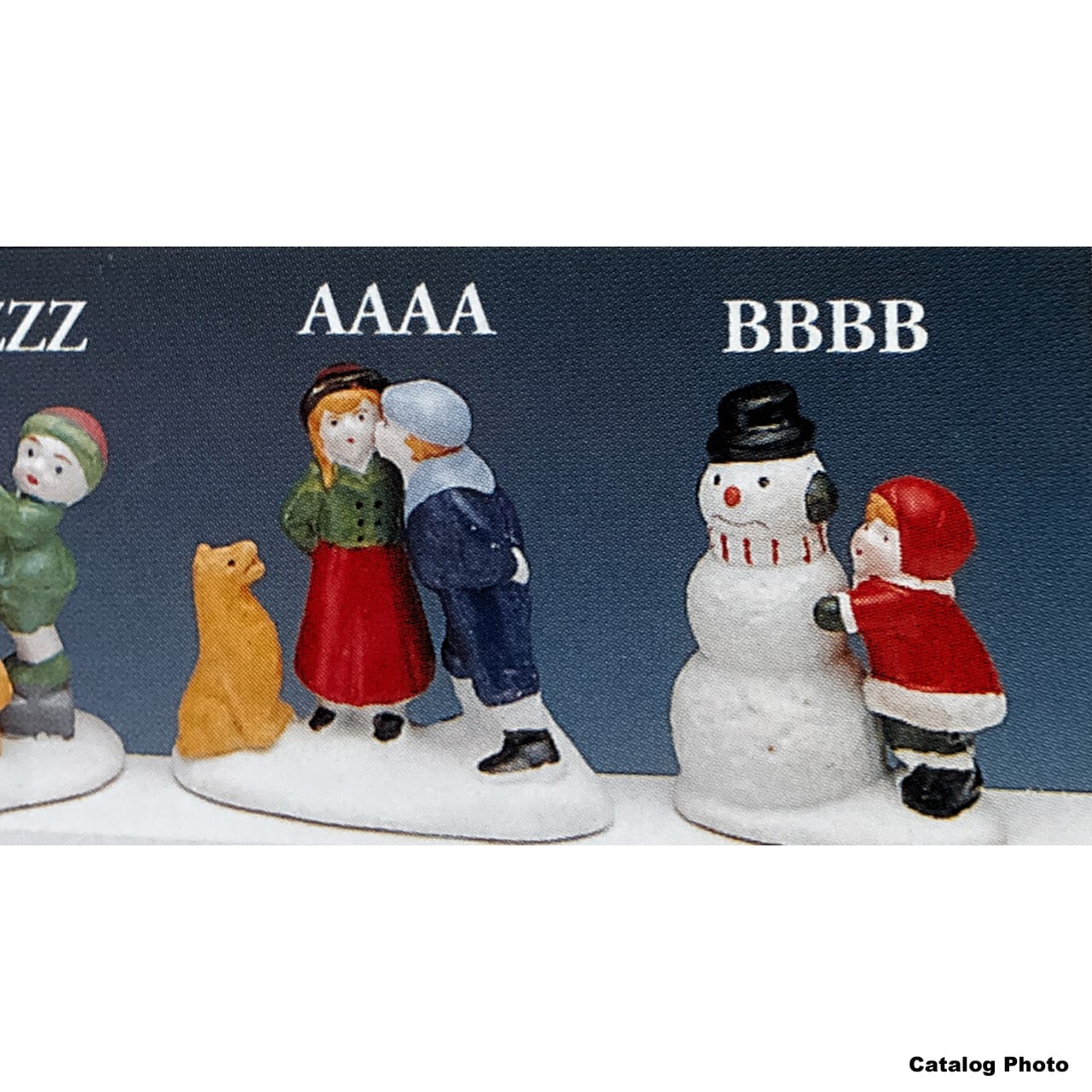 lemax-snowman-and-girl-figurine-bonhomme-de-neige-et-fillette image 1