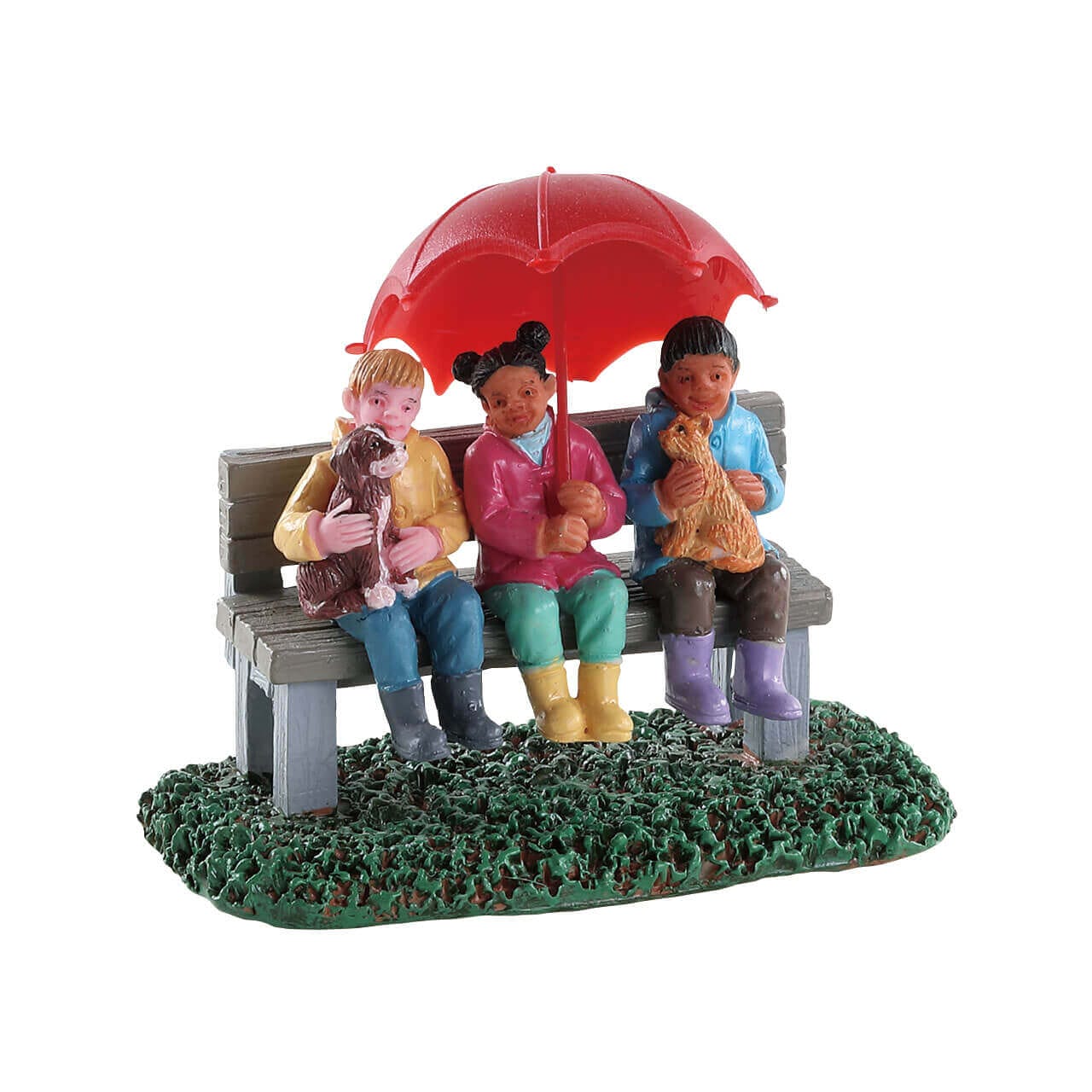 lemax-rainy-day-with-friends-figurine-miniature-jour-de-pluie image 1
