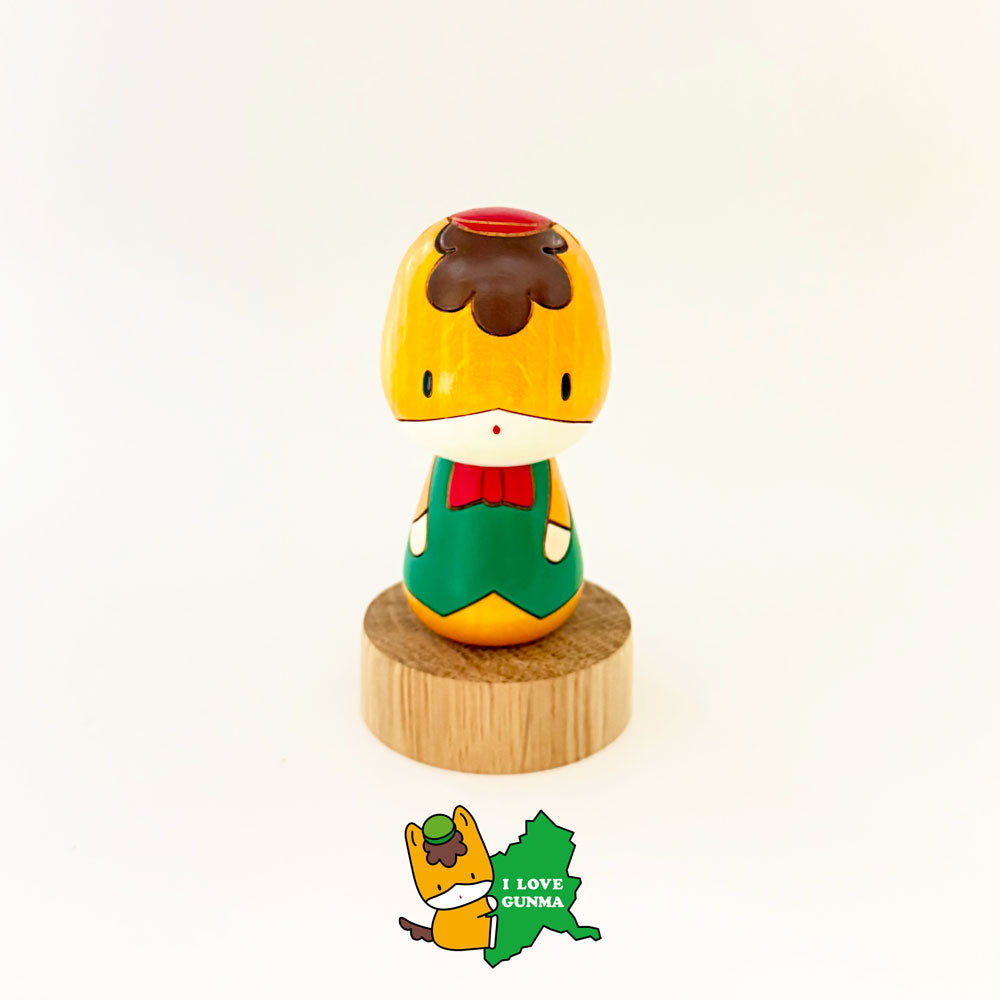 usaburo-kokeshi-gunma-chan-gilet-figurine-r-gionale-85-mm image 1