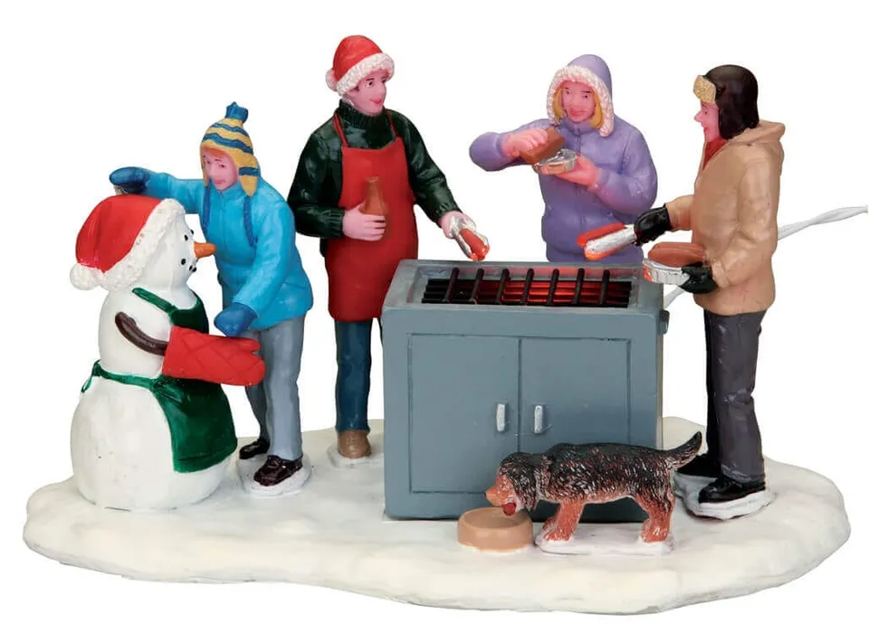 lemax-snowy-bbq-figurine-barbecue-sous-la-neige image 1