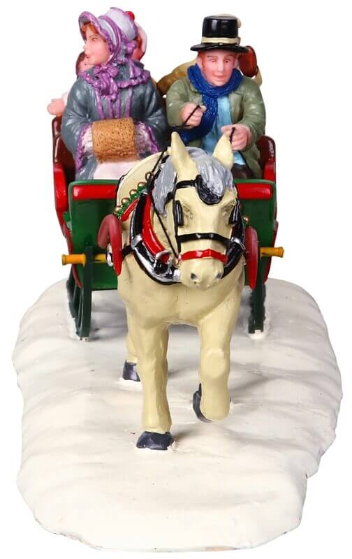 lemax-family-sleigh-ride-figurine-miniature-tra-neau-en-famille image 3