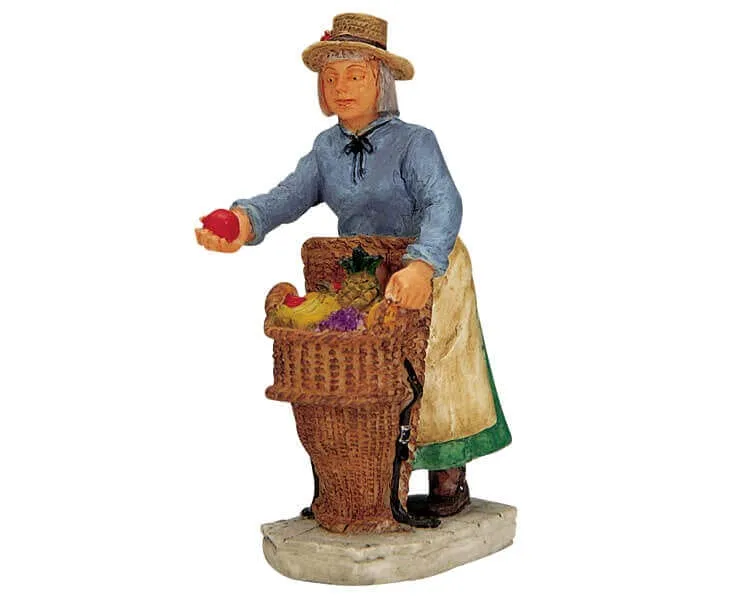lemax-fruit-peddler-figurine-marchand-de-fruits-miniature image 1