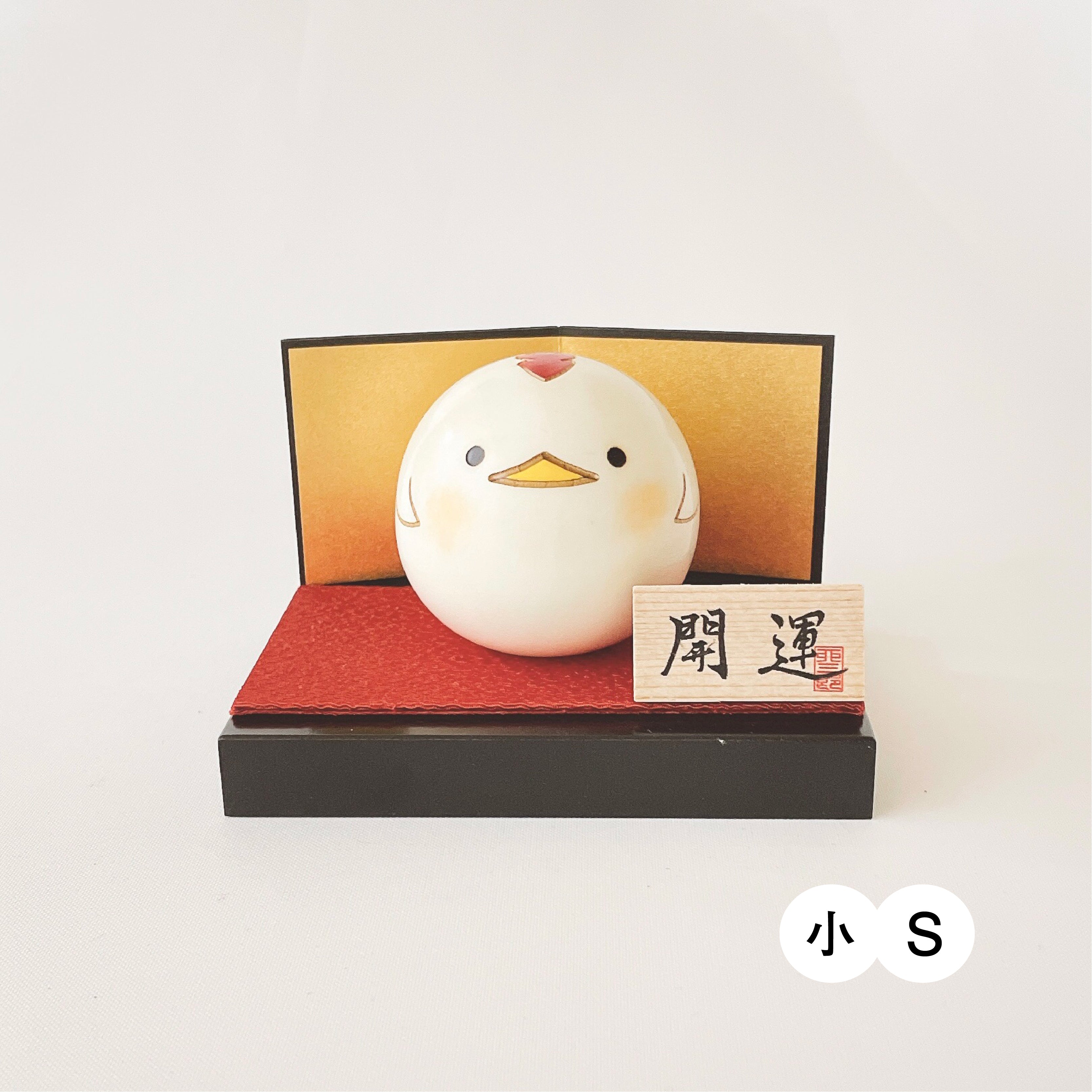 usaburo-kokeshi-yurakoro-rooster-culbuto-coq-en-bois-mizuki image 4