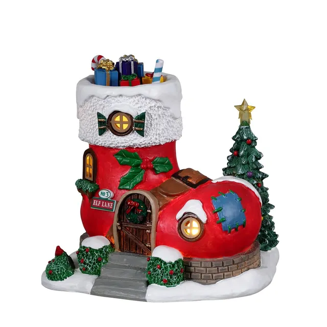 lemax-no-3-elf-lane-maison-miniature-santa-s-wonderland image 1