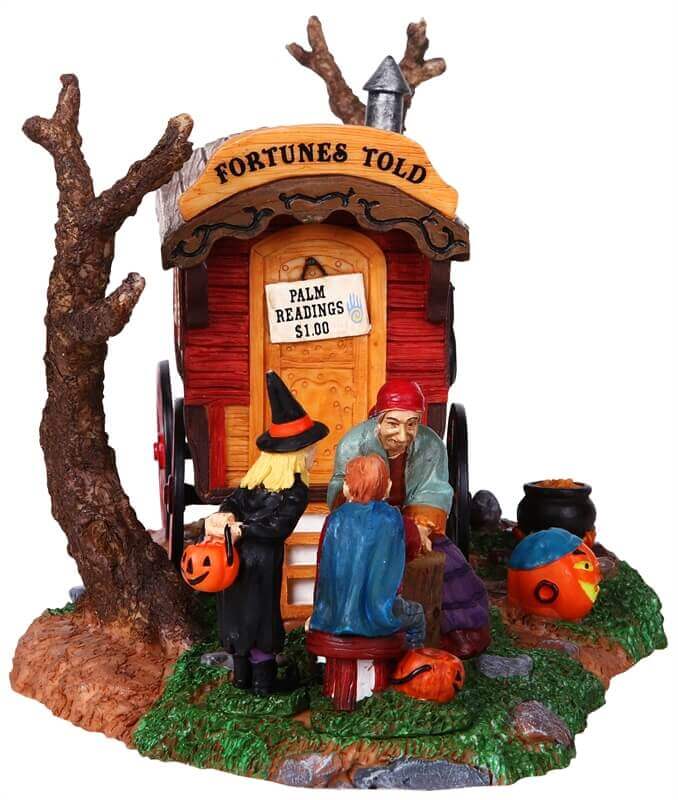 lemax-spooky-town-gypsy-wagon-roulotte-hant-e-lumineuse image 2
