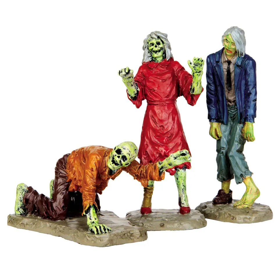 lemax-walking-zombies-set-de-3-figurines-spooky-town image 1