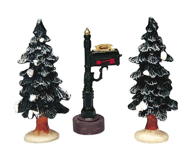 lemax-mailbox-two-trees-accessoire-miniature-bo-te-aux-lettres image 1