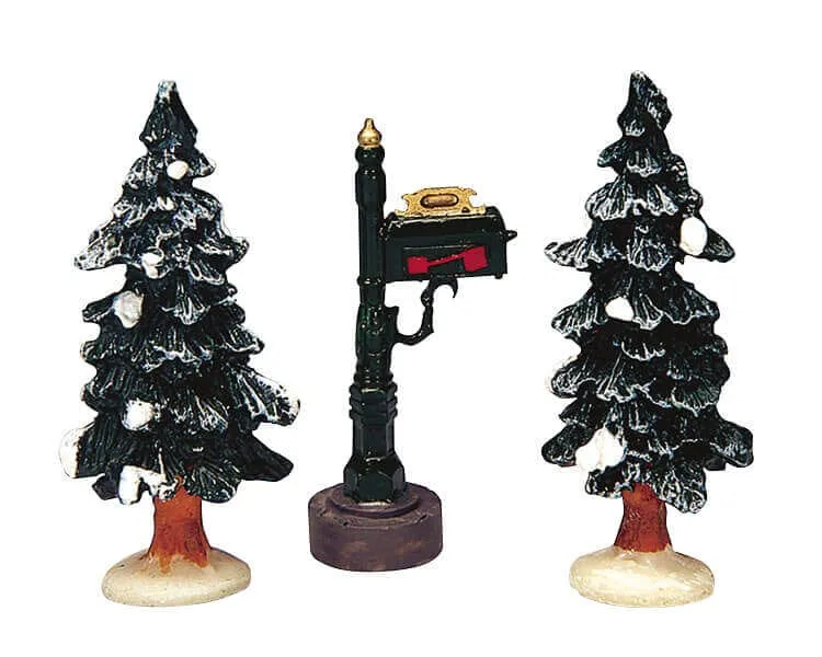 lemax-mailbox-two-trees-accessoire-miniature-bo-te-aux-lettres image 1