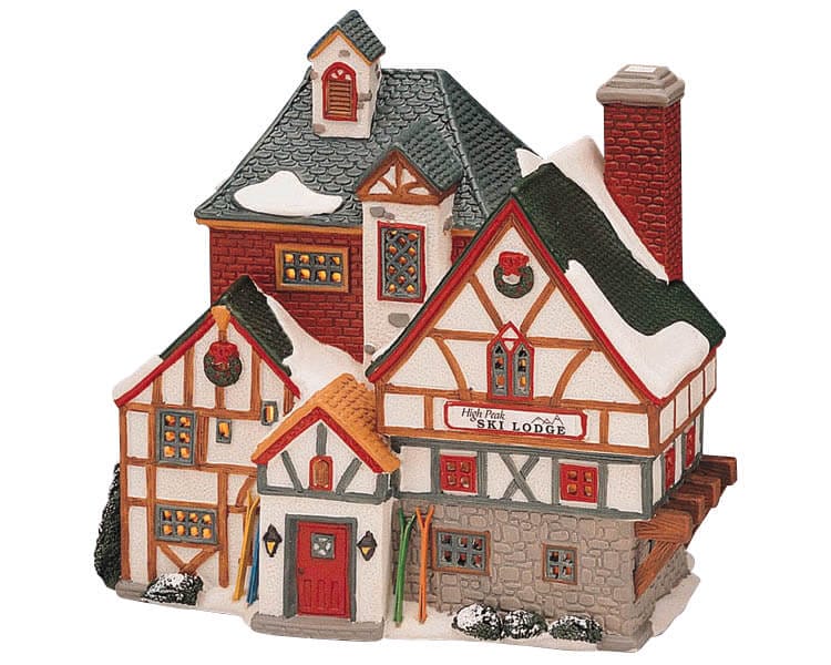lemax-high-peaks-ski-lodge-miniature-chalet-de-ski-de-collection image 1