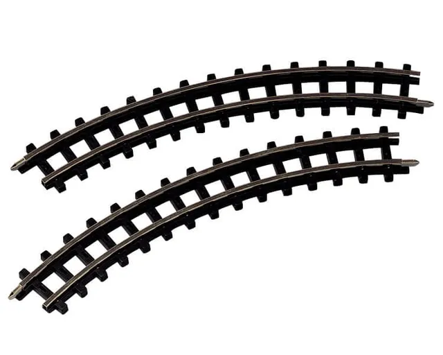 lemax-2-piece-curved-train-tracks-rails-courbes-miniatures-x2 image 1