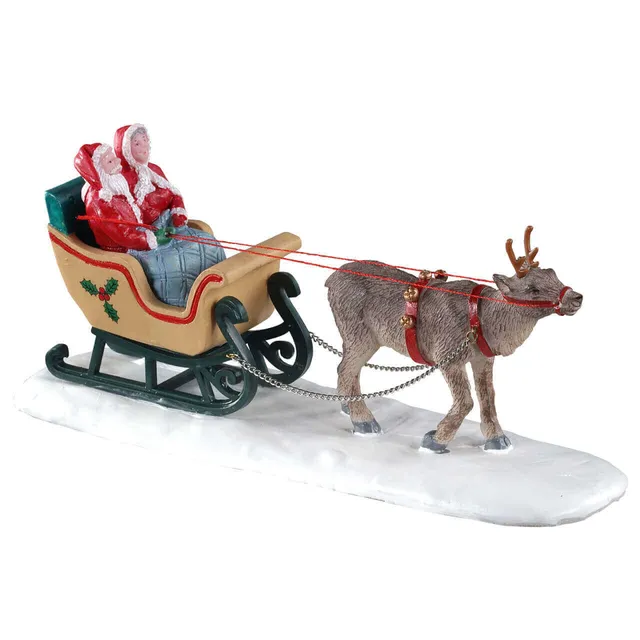 lemax-north-pole-sleigh-ride-figurine-miniature-tra-neau-p-re-no-l-et-m-re-no-l image 1