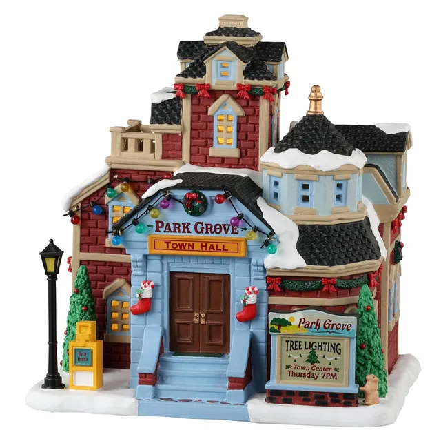 lemax-park-grove-town-hall-b-timent-miniature-caddington image 1