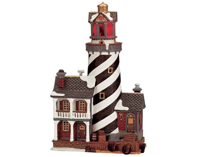 lemax-smuggler-s-cove-lighthouse-phare-village-miniature-c-tier image 1