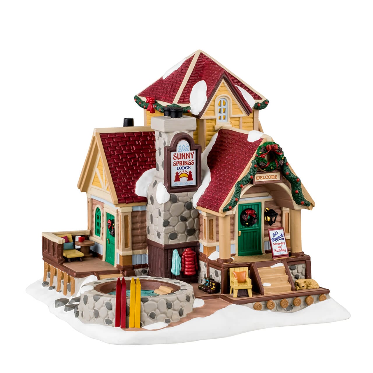 lemax-sunny-springs-lodge-maison-miniature-vail-village image 4