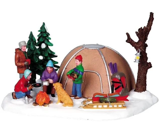 lemax-winter-camping-sc-ne-miniature-camping-d-hiver image 1