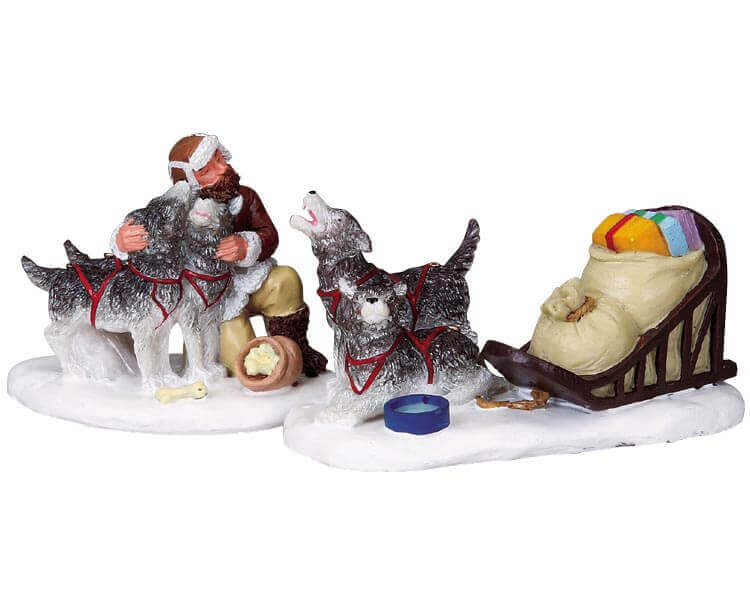 lemax-sled-dogs-figurines-chiens-de-tra-neau-miniatures image 2
