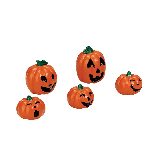 lemax-happy-pumpkin-family-set-of-5-figurines-halloween-spooky-town image 1