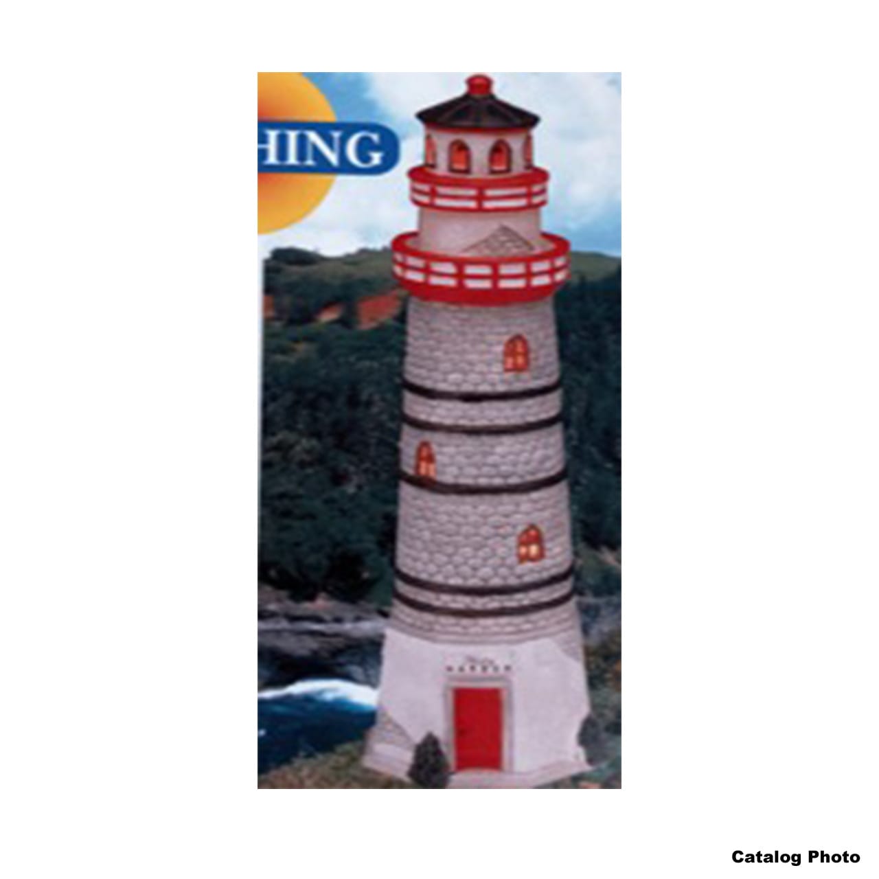 lemax-misty-harbor-lighthouse-phare-miniature-port-brumeux image 1