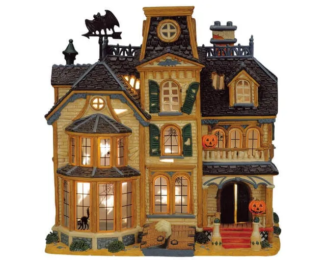 lemax-greaves-manor-manoir-hant-miniature-spooky-town image 1