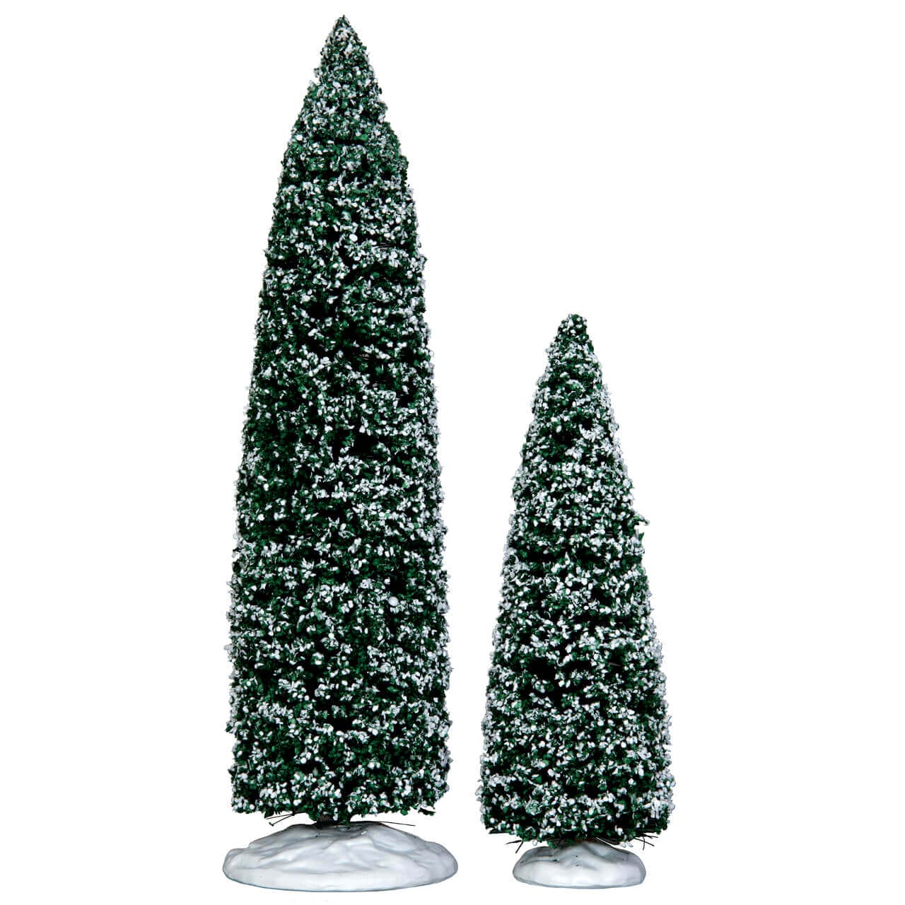lemax-snowy-juniper-tree-lot-de-2-grand-et-moyen image 1