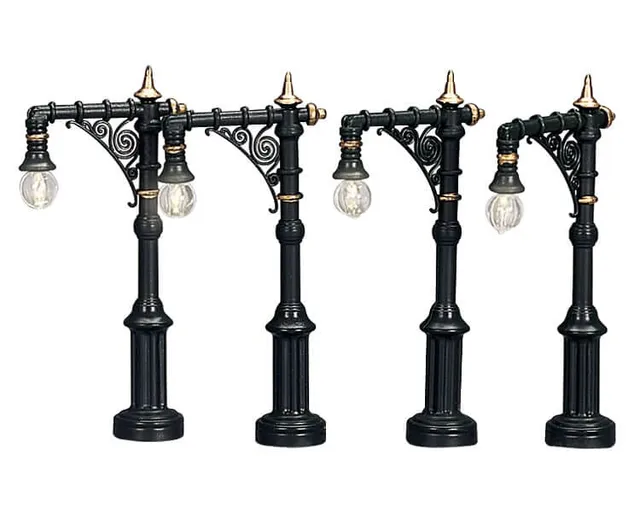 lemax-victorian-street-lamp-lampadaire-miniature-de-village image 1