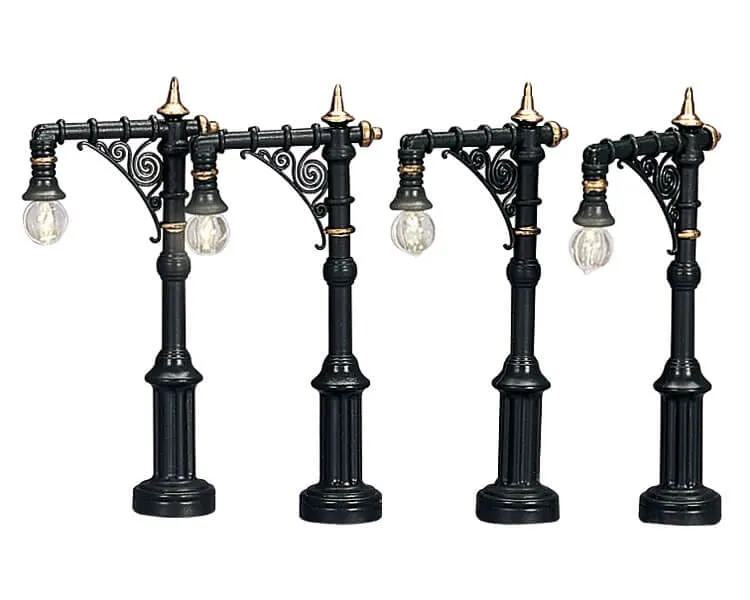 lemax-victorian-street-lamp-lampadaire-miniature-de-village image 1