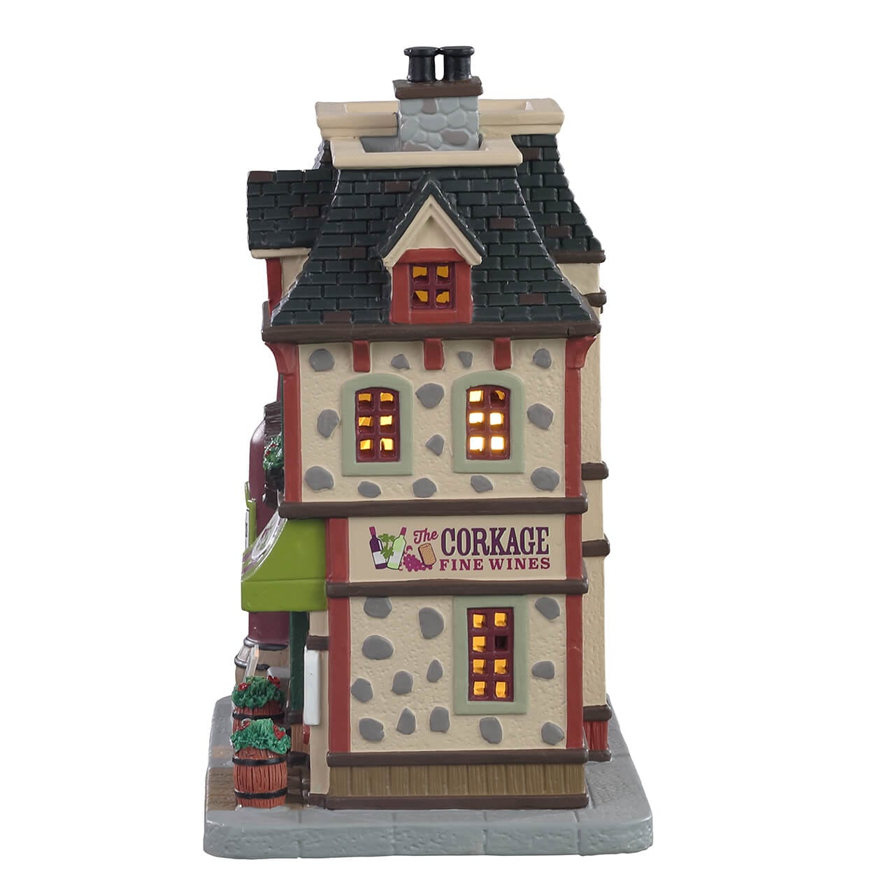 lemax-the-corkage-maison-miniature-bar-vins-lumineuse image 3