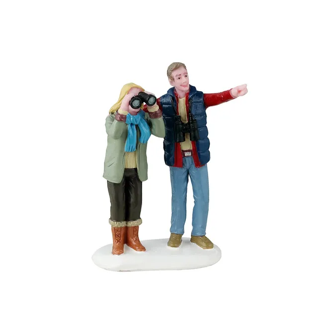 lemax-lovebirds-couple-miniature-randonneurs-vail-village image 1