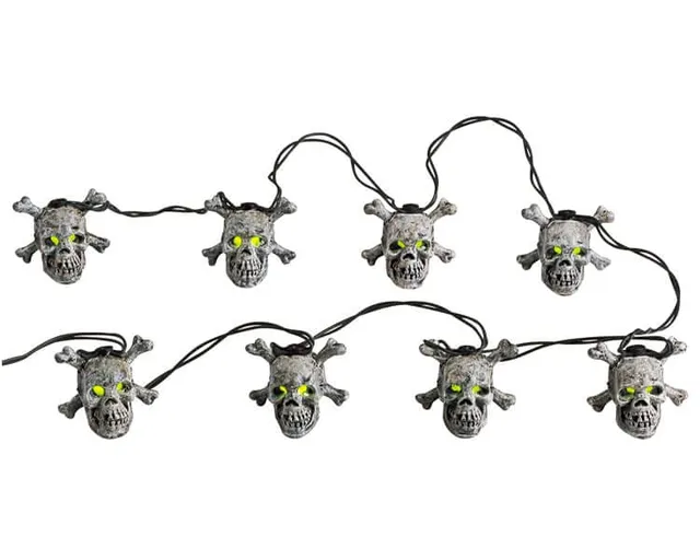 lemax-8-lighted-skull-string-guirlande-lumineuse-8-cr-nes-halloween image 1