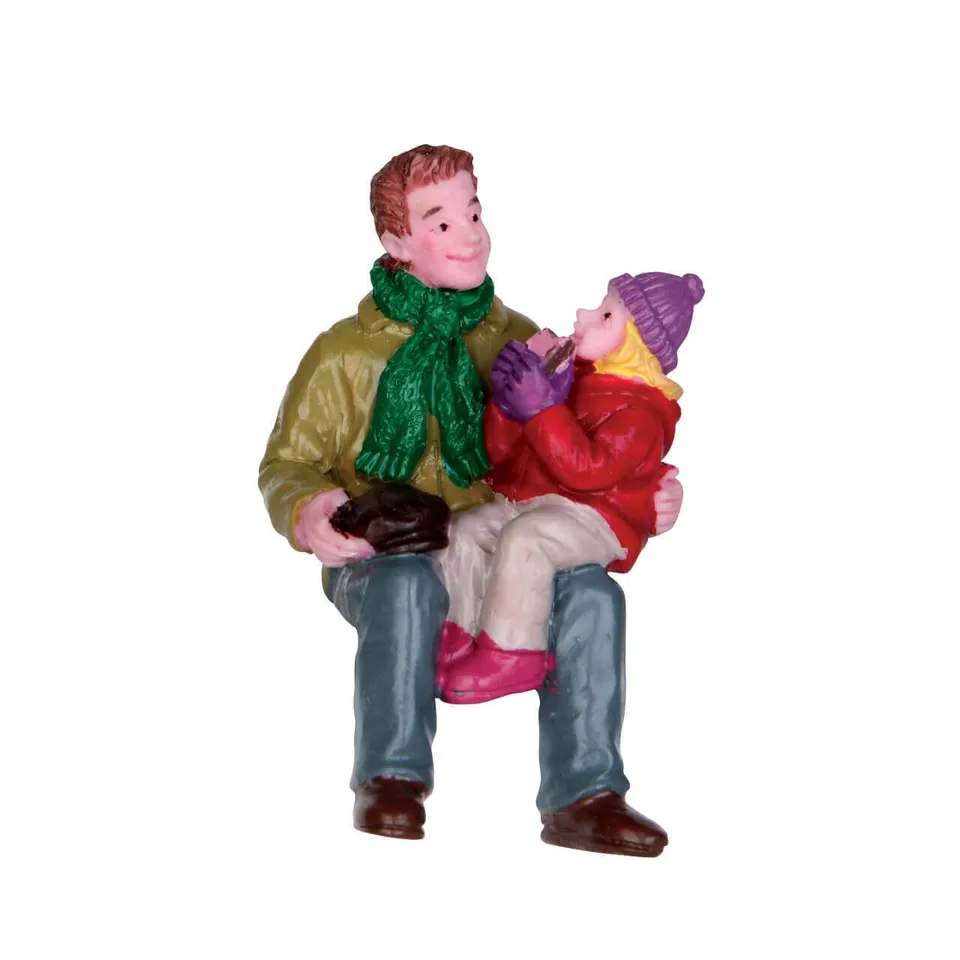 lemax-donuts-with-grandpa-figurine-miniature-assise image 1