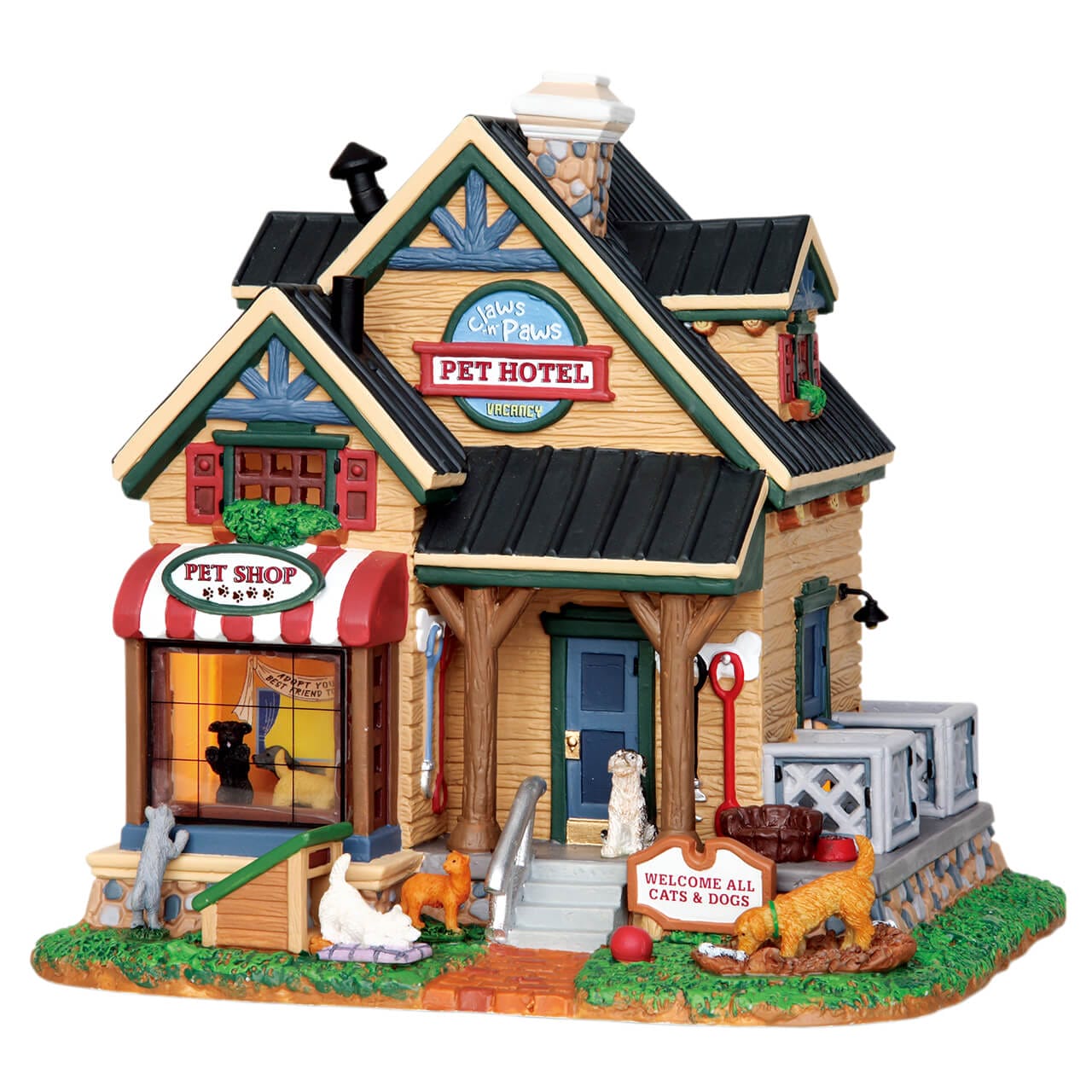 lemax-claws-paws-pet-hotel-b-timent-miniature-village-de-no-l image 4