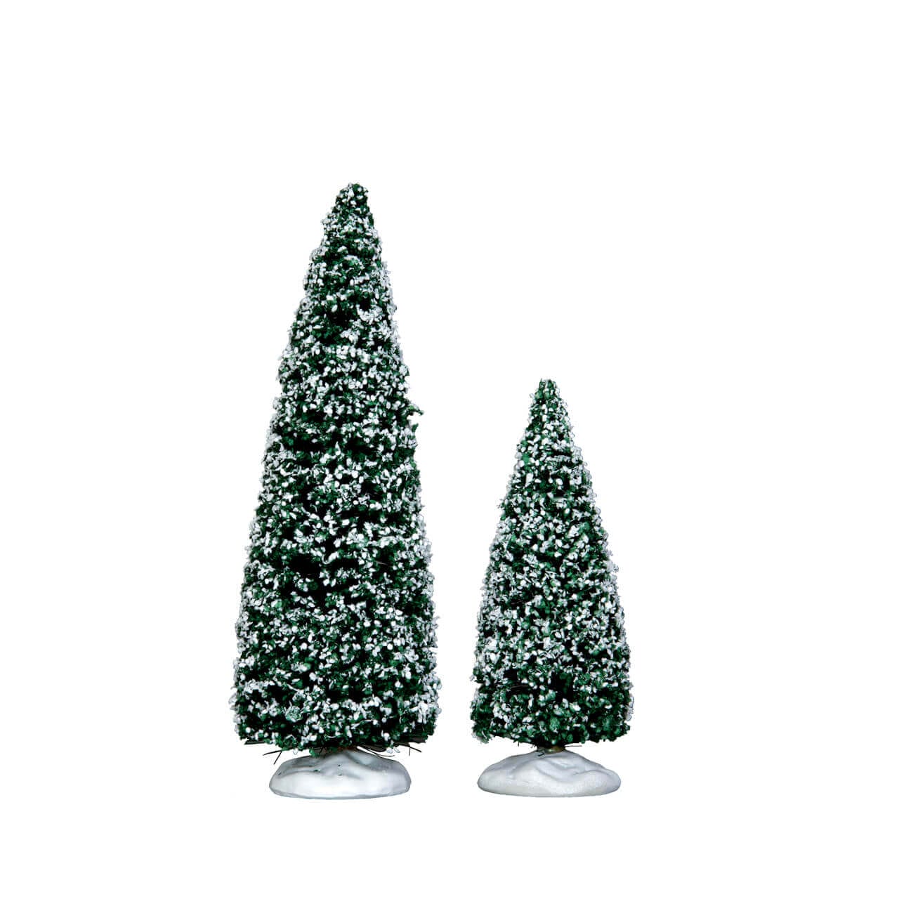 lemax-snowy-juniper-tree-lot-de-2-sapins-enneig-s-moyen-et-petit image 1