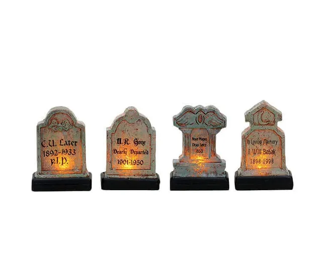 lemax-illuminated-tomb-stones-pierres-tombales-lumineuses-spooky-town image 1