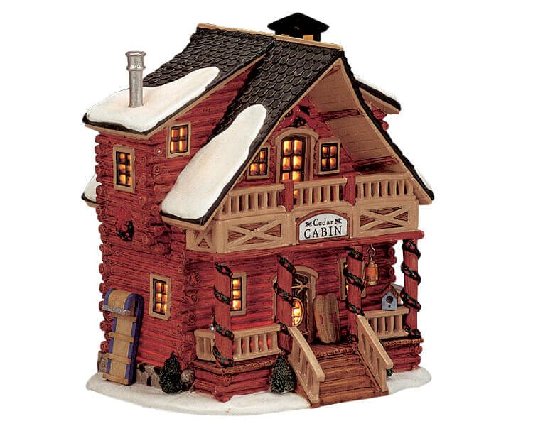 lemax-cedar-cabin-chalet-miniature-de-collection image 1