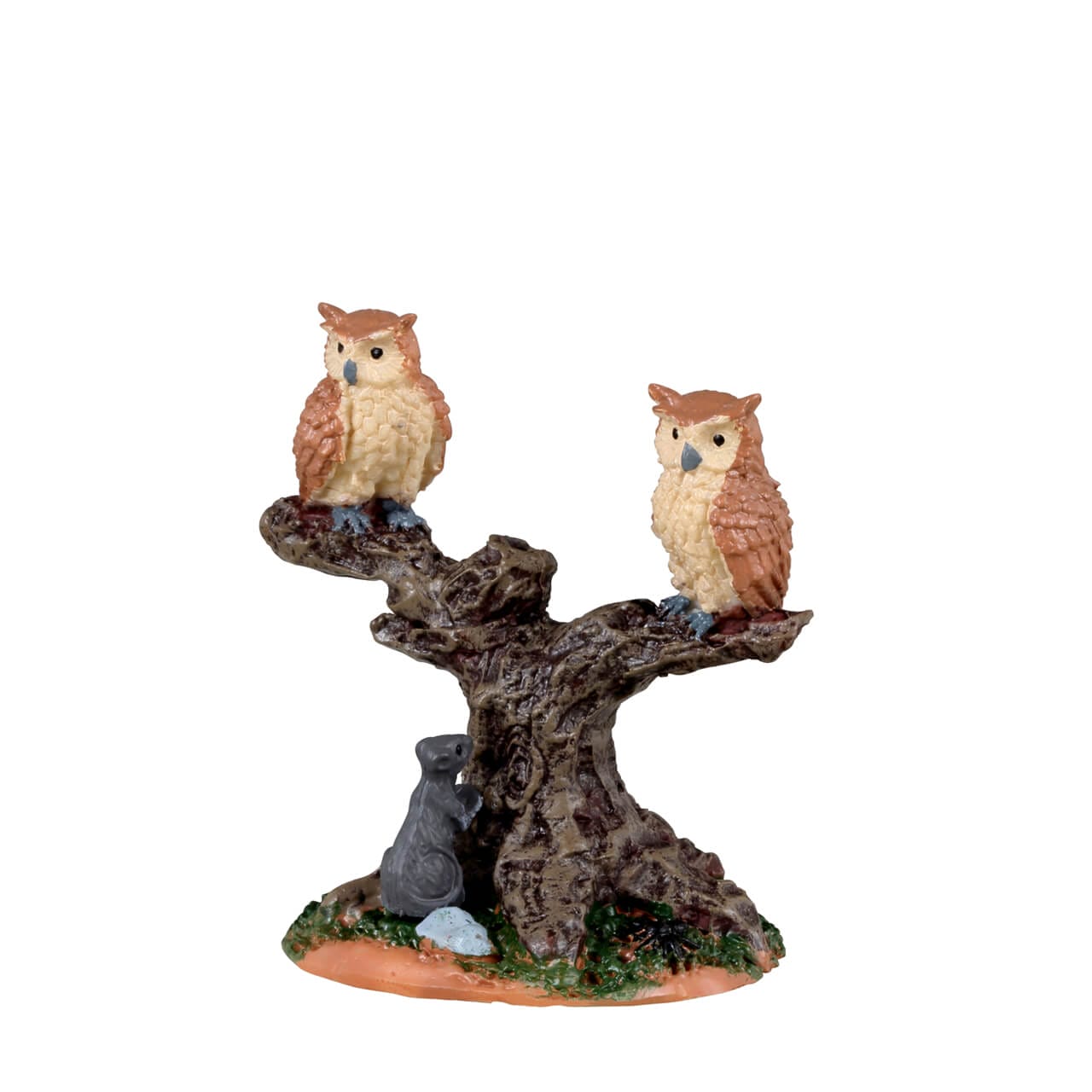 lemax-spooky-owls-hiboux-sur-souche-miniature image 1