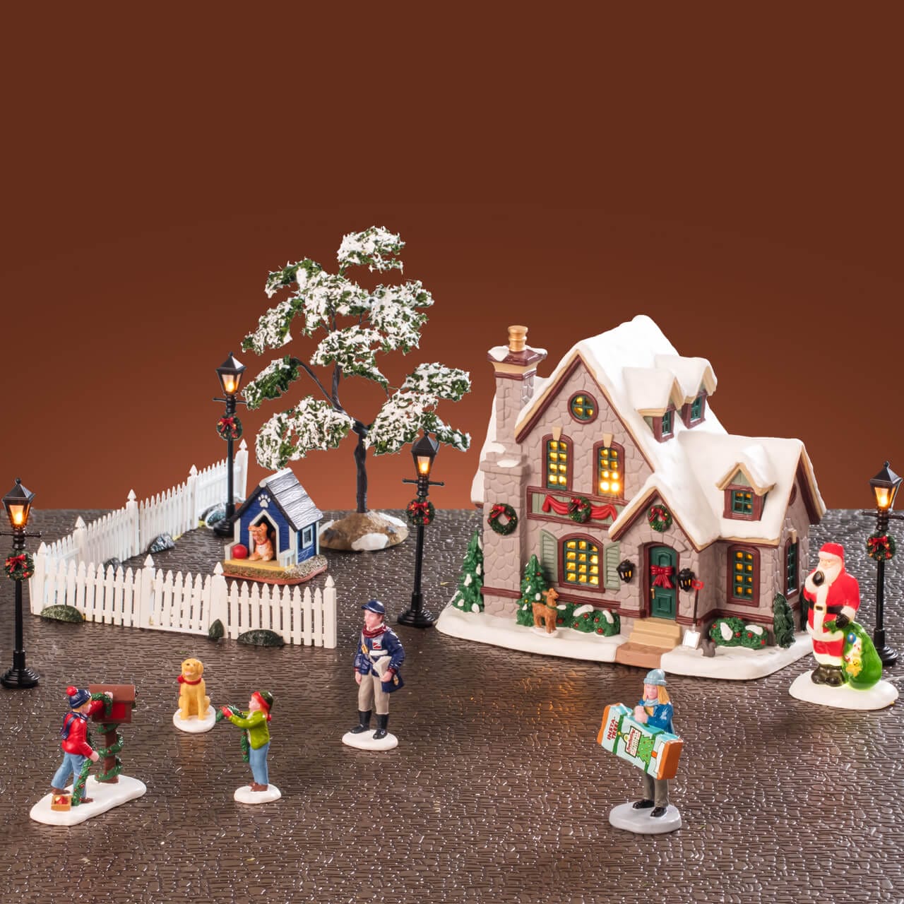 lemax-white-christmas-set-coffret-village-de-no-l-maison-neige-p-re-no-l image 1