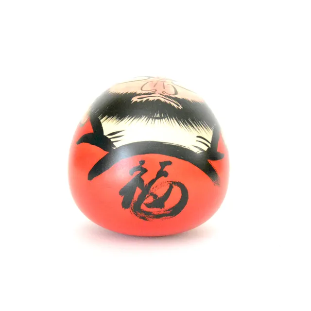 usaburo-kokeshi-koro-koro-daruma-rouge-figurine-porte-bonheur-90-mm image 1
