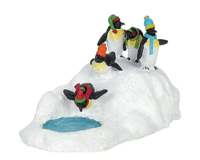 lemax-penguin-frolic-figurine-village-de-no-l-pingouins image 1