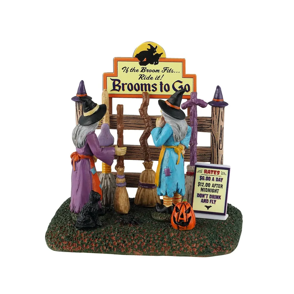lemax-brooms-to-go-boutique-miniature-spooky-town image 1
