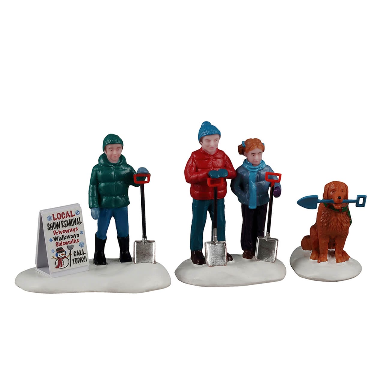 lemax-neighborhood-snow-shovelers-figurines-d-neigeurs-vail-village image 1
