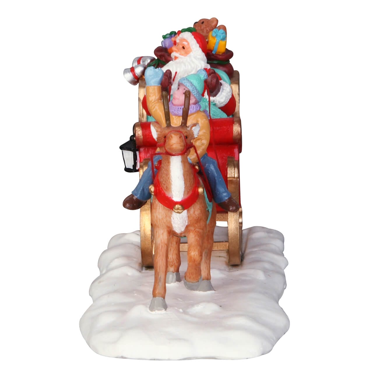 lemax-santa-s-sleigh-tra-neau-du-p-re-no-l-avec-renne-figurine image 2