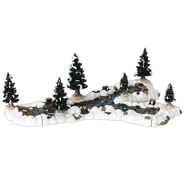 lemax-mill-stream-fork-set-of-10-accessoire-pont-miniature-village image 1