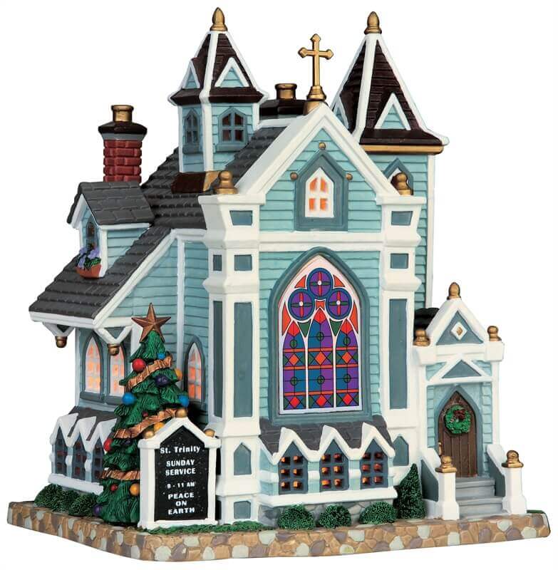 lemax-st-trinity-church-glise-illumin-e-village-de-no-l image 1