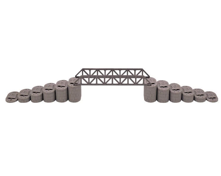 lemax-railroad-trestle-pillars-4-accessoire-pont-ferroviaire-miniature image 1